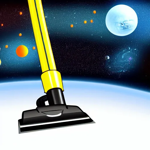 Image similar to intergalactic vacuum cleaner, science fiction, galaxy