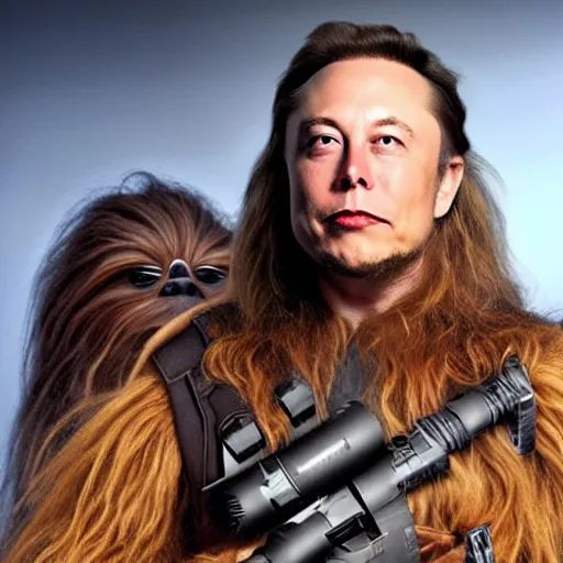 Prompt: chewbacca elon musk