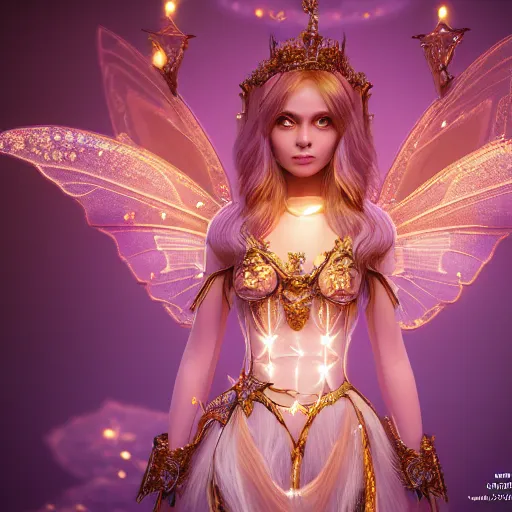 Image similar to portrait of fairy princess, glowing, ornate and intricate jewelry, jaw dropping beauty, glowing background lighting, white accent lighting, hyper detailed, fairy tale, 4 k octane render