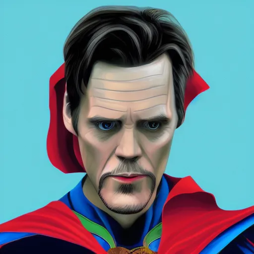 Prompt: Digital painting of Jim Carrey as Doctor Strange