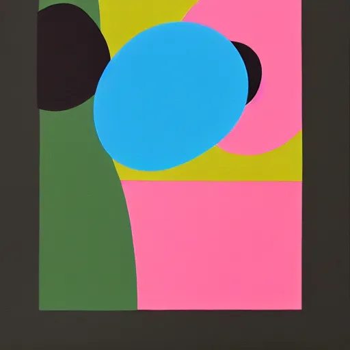 Prompt: A painting of an iphone, abstract painting in the style of Sophie Taeuber-Arp and Gary Hume and Tatsuro Kiuchi, flat colour-block style, geometric abstraction, earthy colours