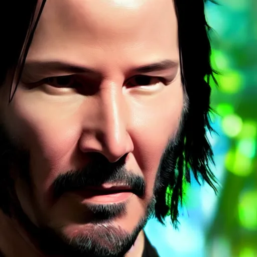 Prompt: Keanu Reeves As Avatar 4K quality super realistic