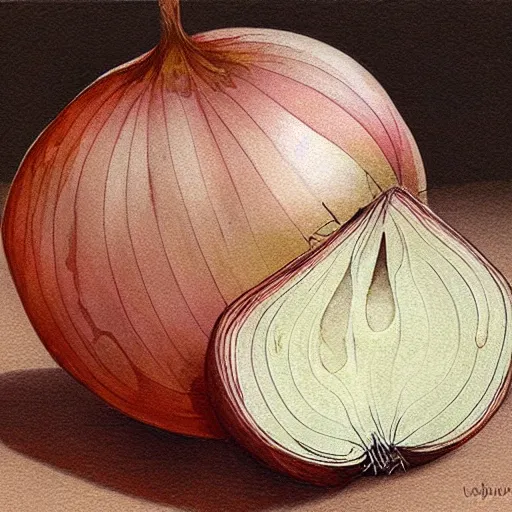 Prompt: onion crying tears art, high detail, 2d