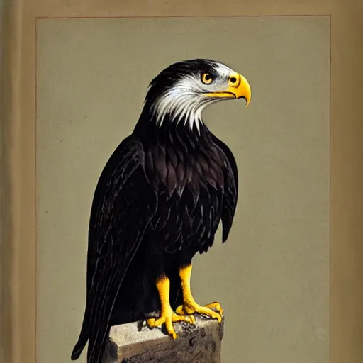 Image similar to gothic portrait of a sneak eagle hybrid