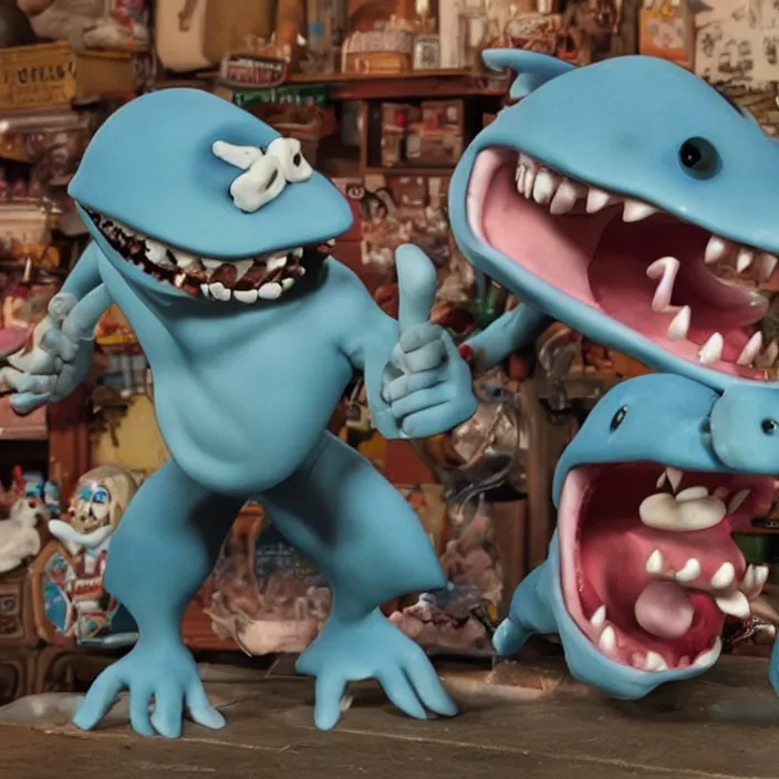 Image similar to street sharks in wallace & gromit