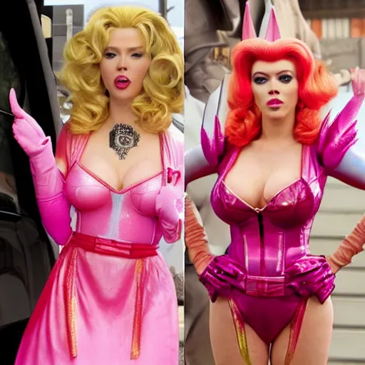 Image similar to Scarlett Johansson as Angelyne