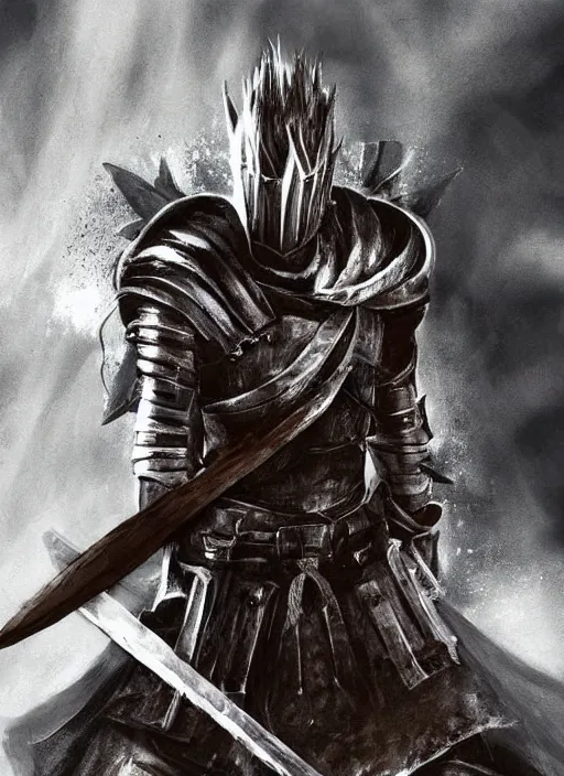 Image similar to portrait david bowie, dark souls style, warrior, gael knight, ashen warrior, detailed portrait