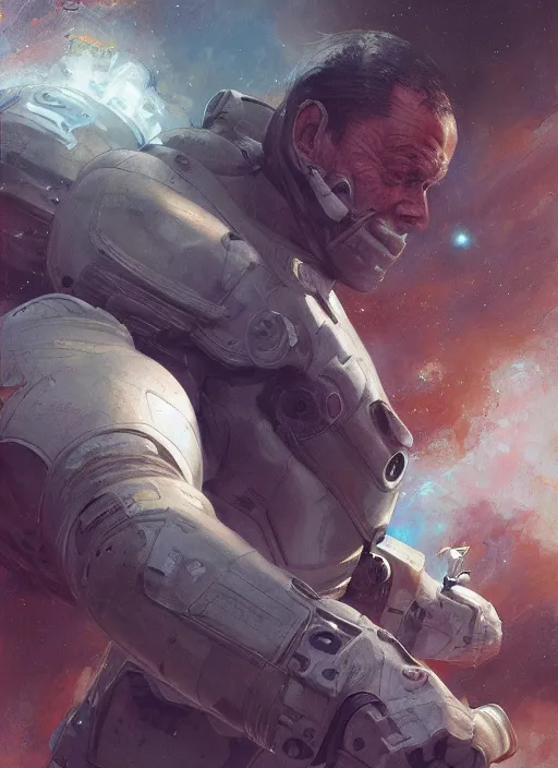 Prompt: --separate-imagesPortrait of an old astronaut, marvel comics, dark, intricate, highly detailed, smooth, artstation, digital illustration by Ruan Jia and Mandy Jurgens and Artgerm and Wayne Barlowe and Greg Rutkowski and Frank Frazetta