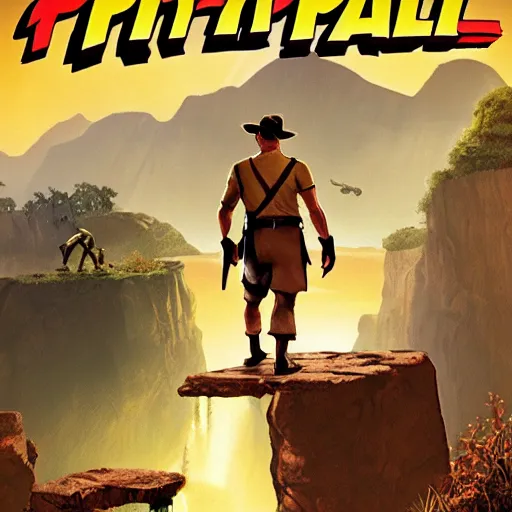 Image similar to video game box art of a ps 4 game called pitfall : indiana jones edition, 4 k, highly detailed cover art.