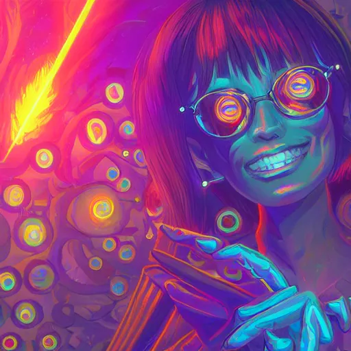 Image similar to skill magic geek inside matrix deepdream radiating a glowing aura stuff loot legends stylized digital illustration video game icon artstation lois van baarle, ilya kuvshinov, rossdraws,