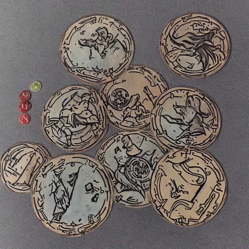 Image similar to round tabletop token of a wizard, dndbeyond