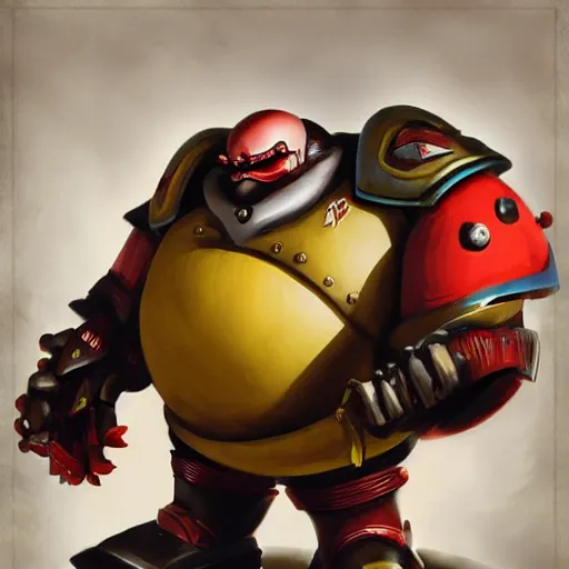 Prompt: dr robotnik in warhammer 4 0 k. trending on artstation