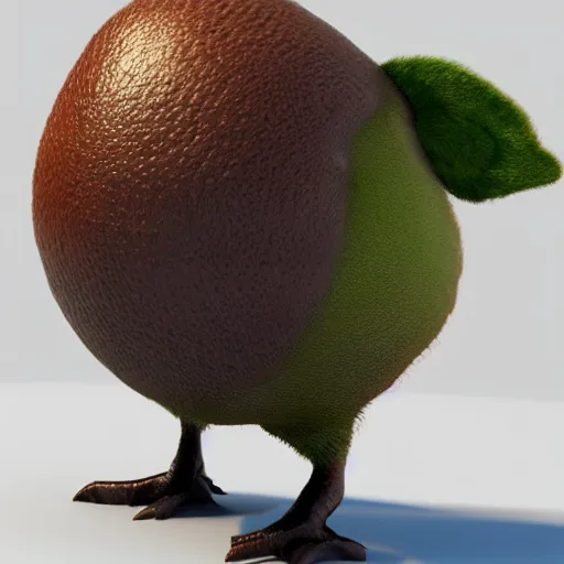 Image similar to 3D render of kiwi,artstation