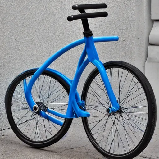 Image similar to a blue unicycle,