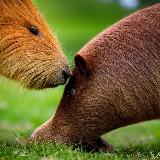 Image similar to photo of a capybara eating a nvidia gtx 1 9 9 0 gpu, nature photography, 8 k, canon 3 0 0 mm, professional photographer, 4 0 mp, lifelike, top - rated, award winning, realistic, sharp, no blur, edited, corrected, trending