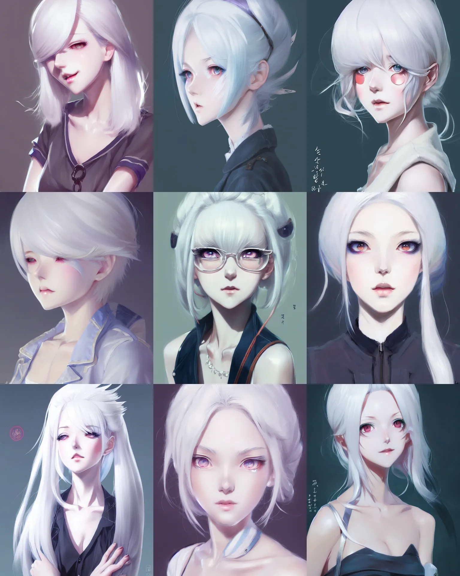Prompt: character concept art of an anime white haired vintage stylish girl | | cute - fine - face, pretty face, realistic shaded perfect face, fine details by stanley artgerm lau, wlop, rossdraws, james jean, andrei riabovitchev, marc simonetti, and sakimichan, seoul, south korea, trending on artstation