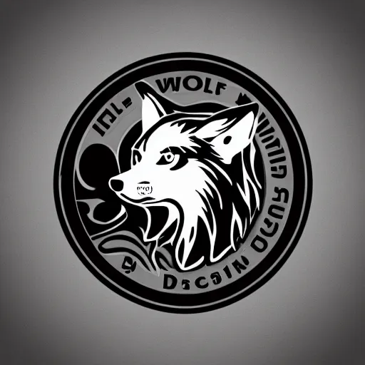 Prompt: vector design logo concept of a wolf