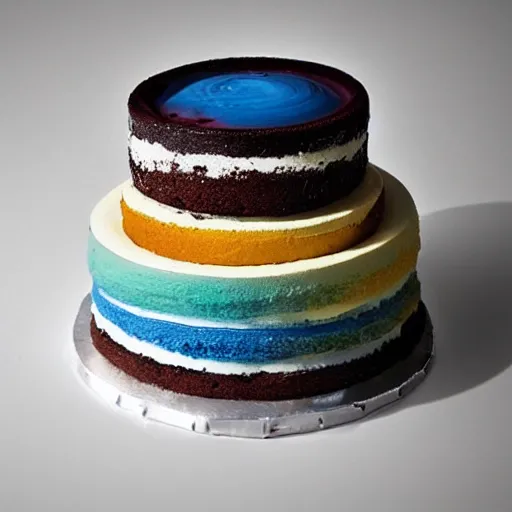 Image similar to “a multilevel cake imagined as a boroque art”