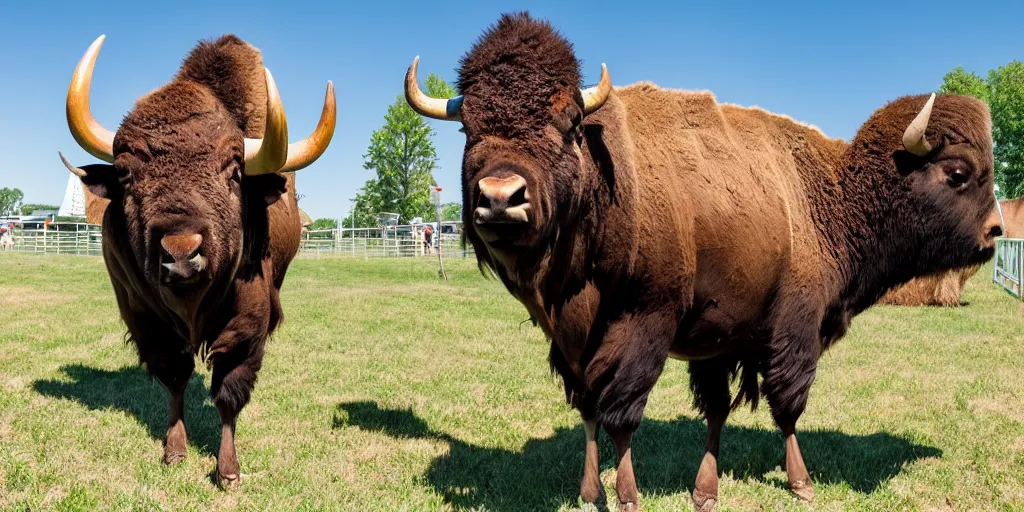 Image similar to fair rides petting zoo bison focus photography