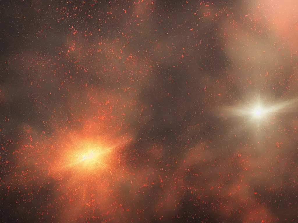 Prompt: we’re all made up stars, detailed, photorealism, autumn rays of light, diffuse light, smoky background, fluid coloured smoke, octane render