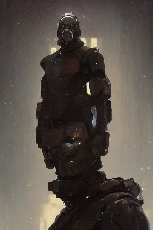 Image similar to a full body portrait oil painting illustration of an man by Justin Sweet and Greg Rutkowski and Alphonse Mucha with face and body clearly visible, techwear, futuristic, cyberpunk, artstation trending, high quality, sombre mood, artstation trending, abstract colours, no crop, entire character!,