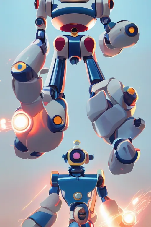 Image similar to metabots medabots medarotto medarot robot minimalist comics, behance hd by jesper ejsing, by rhads, makoto shinkai and lois van baarle, ilya kuvshinov, rossdraws global illumination ray tracing hdr radiating a glowing aura