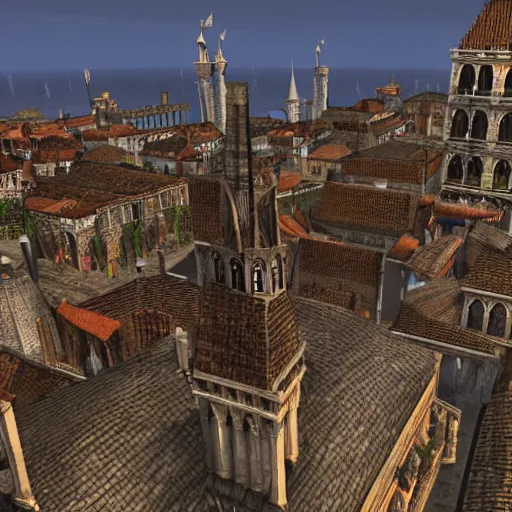 Image similar to the city of Venezia from elder Scrolls IV Oblivion