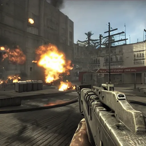 Prompt: call of duty mw 2 multiplayer gameplay footage