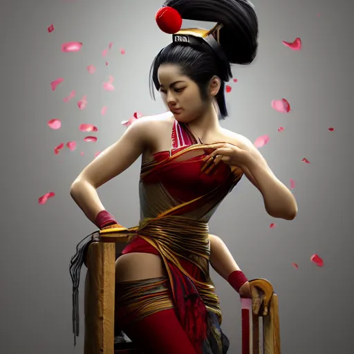 Image similar to Shakira Geisha, realistic, photo studio, HDR, 8k, trending on artstation