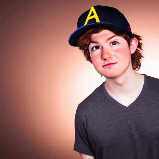 Image similar to dipper from gravity falls in real life, high definition, studio photography, studio lighting