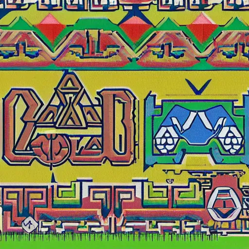 Image similar to a rad late 8 0's the legend of zelda ( 1 9 8 6 ) memphis pattern