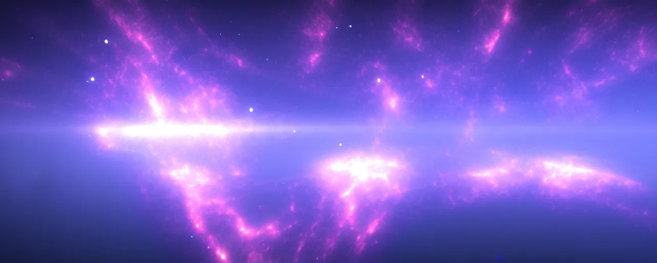Image similar to minimalist cinematic scifi render of atmospheric space, nebula, hubble, homeworld skies, volumetric lighting, 4 k, 8 k, hd