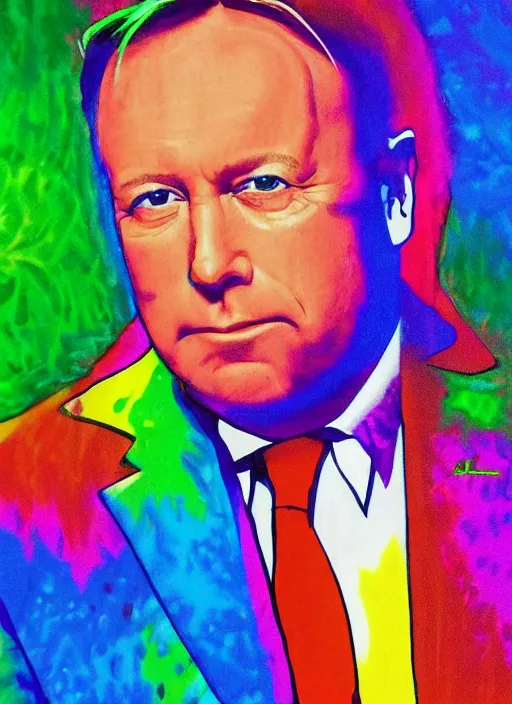 Image similar to alex jones by Zbigniew Brzezinski lisa frank