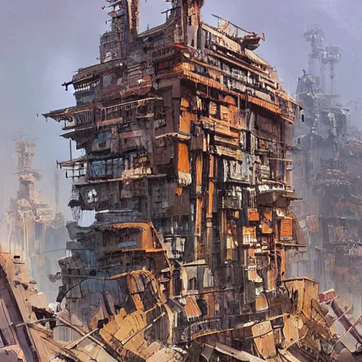 Image similar to an incredible mega structure building by ian mcque