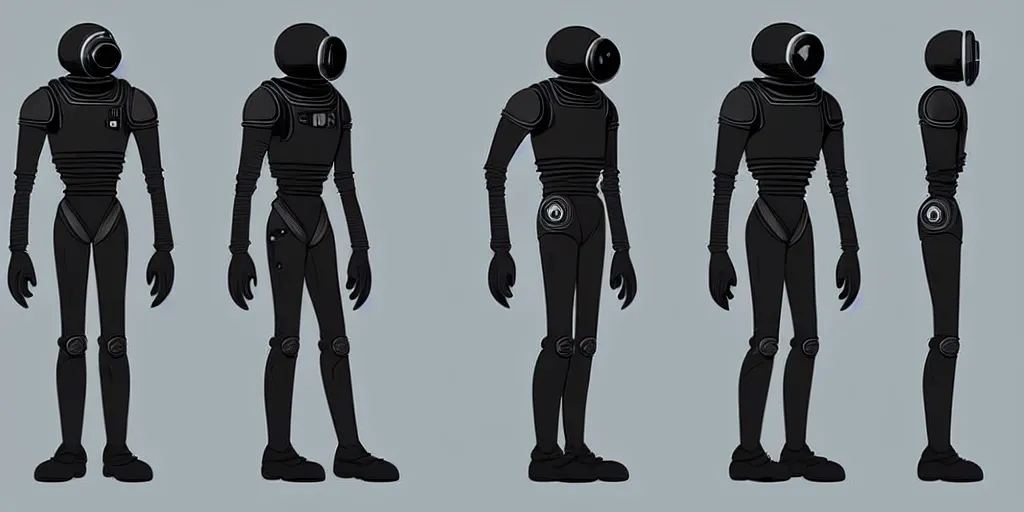 Image similar to male, fully body, elongated figure, science fiction space suit with a helmet, large shoulders, short torso, long thin legs, tiny feet, character sheet, funko, digital sketch, hyperdetailed, dieselpunk, stylized character design, concept design, in the style of mike mignola