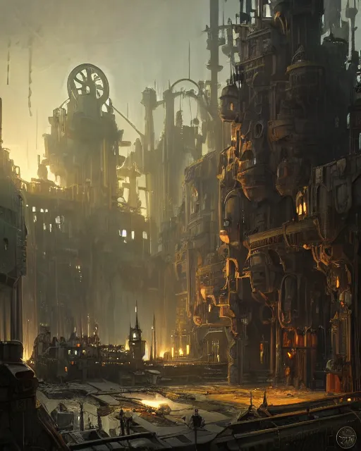 Prompt: gathering at the gallows at the courtyard of a robust dieselpunk futuristic fantasy castle, calming, uplifting mood, ultra realistic, factory, funny, small buildings, highly detailed, epic lighting, illuminated, cinematic, morning, art by eddie mendoza