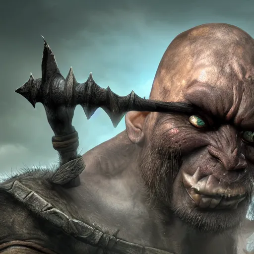 Prompt: a photo of an orc