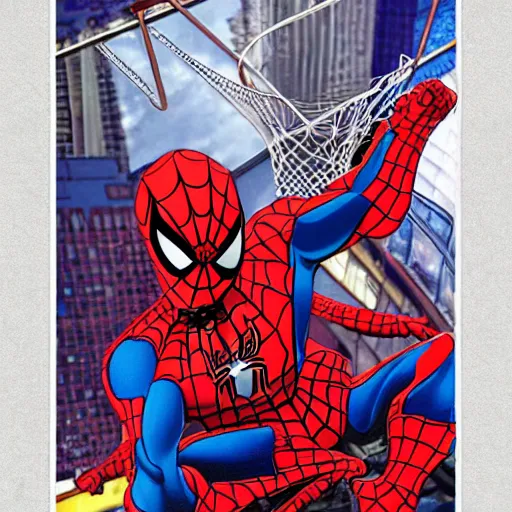 Image similar to SPIDERMAN do slam dunk