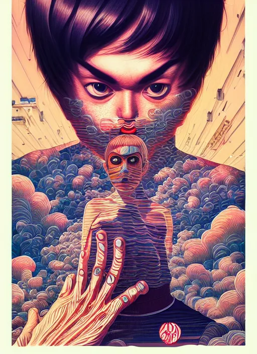 Image similar to gigachad by junji ito, tristan eaton, victo ngai, artgerm, rhads, ross draws, hyperrealism, intricate detailed