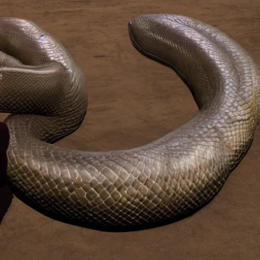 Prompt: huge anaconda between his legs, 8 k hd,