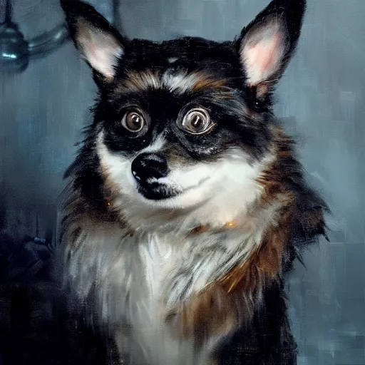 Image similar to detailed cinematic moody colors studio portrait of gizmo in a christmas scene, high quality by jeremy mann, only one head single portrait