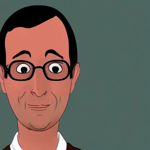 Image similar to buster bluth, from arrested development, animated by hayao miyazaki