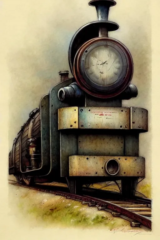 Image similar to (((((1950s train engine . muted colors.))))) by Jean-Baptiste Monge !!!!!!!!!!!!!!!!!!!!!!!!!!!