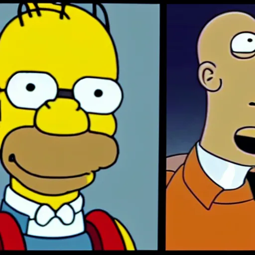 Image similar to patrick stewart homer simpson mix