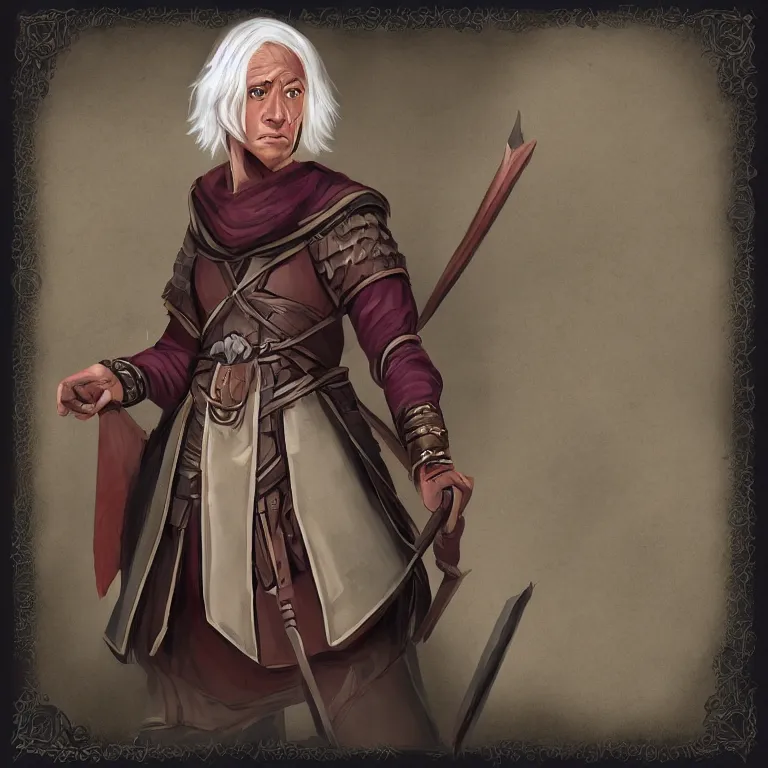 Prompt: Dungeons & Dragons commoner, character portrait, digital art