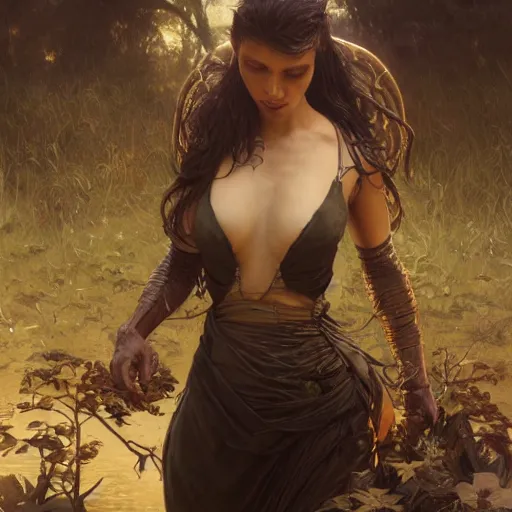 Image similar to south african woman lower back, ultra realistic, concept art, intricate details, eerie, horror, highly detailed, photorealistic, octane render, 8 k, unreal engine. art by artgerm and greg rutkowski and alphonse mucha