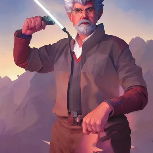 Image similar to hero world george lucas, behance hd by jesper ejsing, by rhads, makoto shinkai and lois van baarle, ilya kuvshinov, rossdraws global illumination