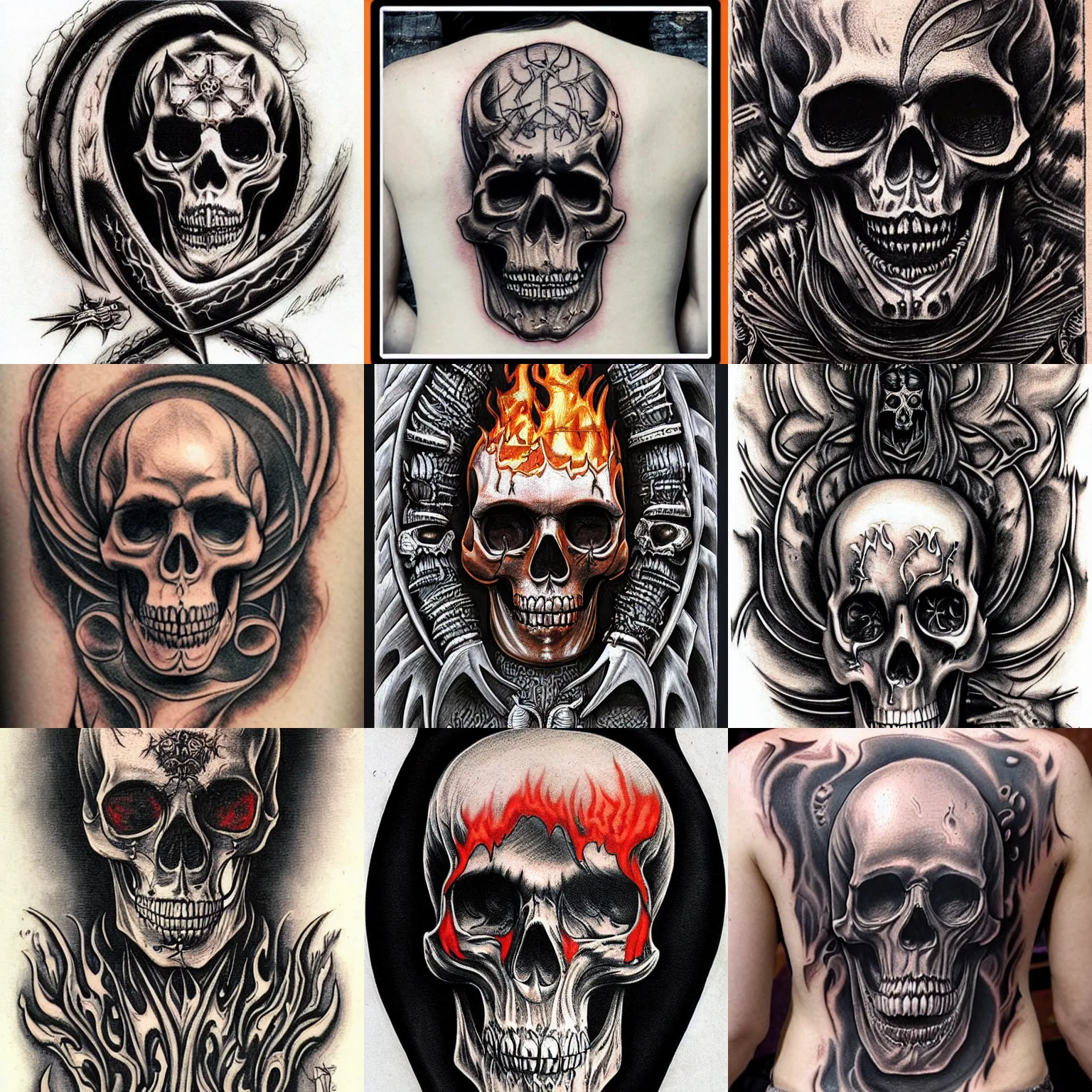 Skull and Roses Design - Skull Tattoo Design Art Print by THE ART LAB |  Society6