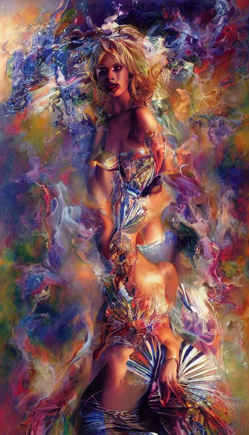 Image similar to psytrance artwork, by rob hefferan