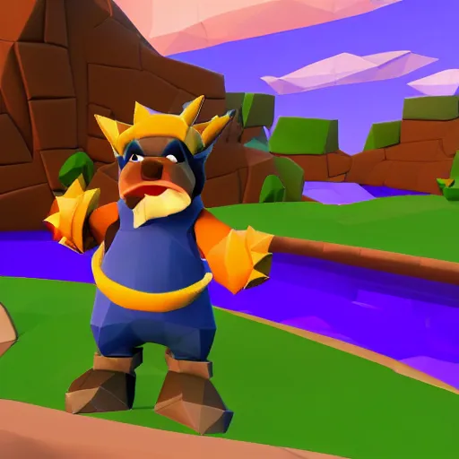 Prompt: steve harvey as a playable character in spyro the dragon playstation 1 low poly model in game screenshot low resolution